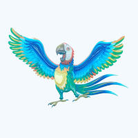 High quality soft bird shape colorful TUP label HGT001