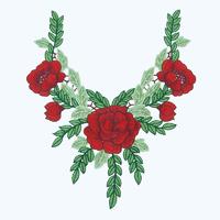 Embroidered Multicolors Floral Trim Venise Applique Motif Sewing Accessories neck lace HGN001