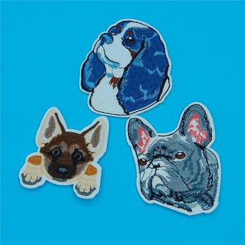 New Design Dog Iron On Heat Poppy Embroidery Patch HGE007