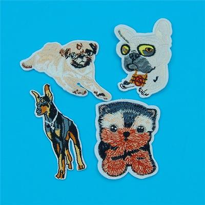 Glue Embroidered Dog Potty Iron On Patch Patches HGE008