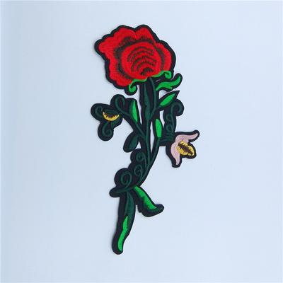 Iron On Felt Hand Rose Flower Patch Embroidery Design HGE009