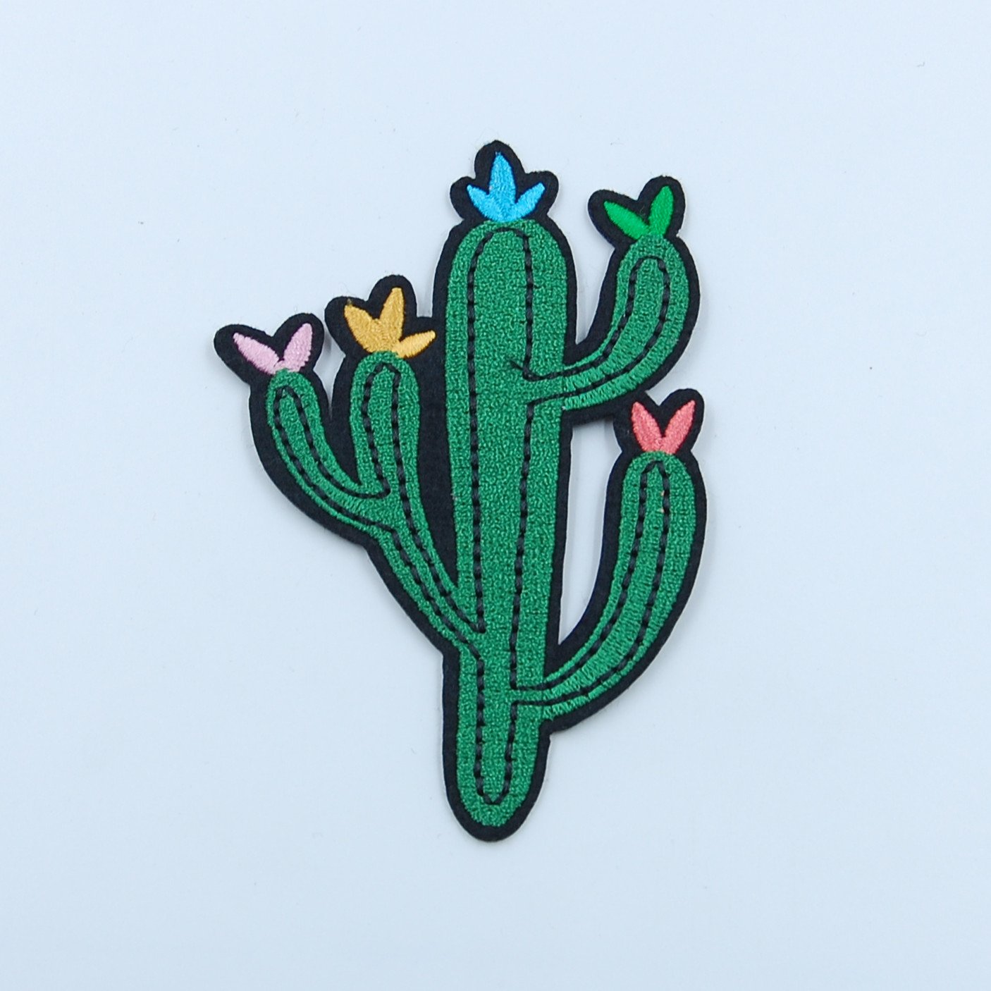 Green Cactus Small Sew On Iron On Embroidered Patch