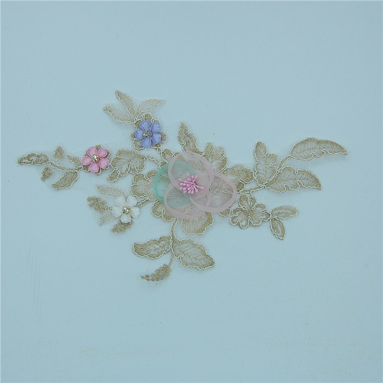 Where To Buy Embroidery Flower Patches For Jackets HGE030