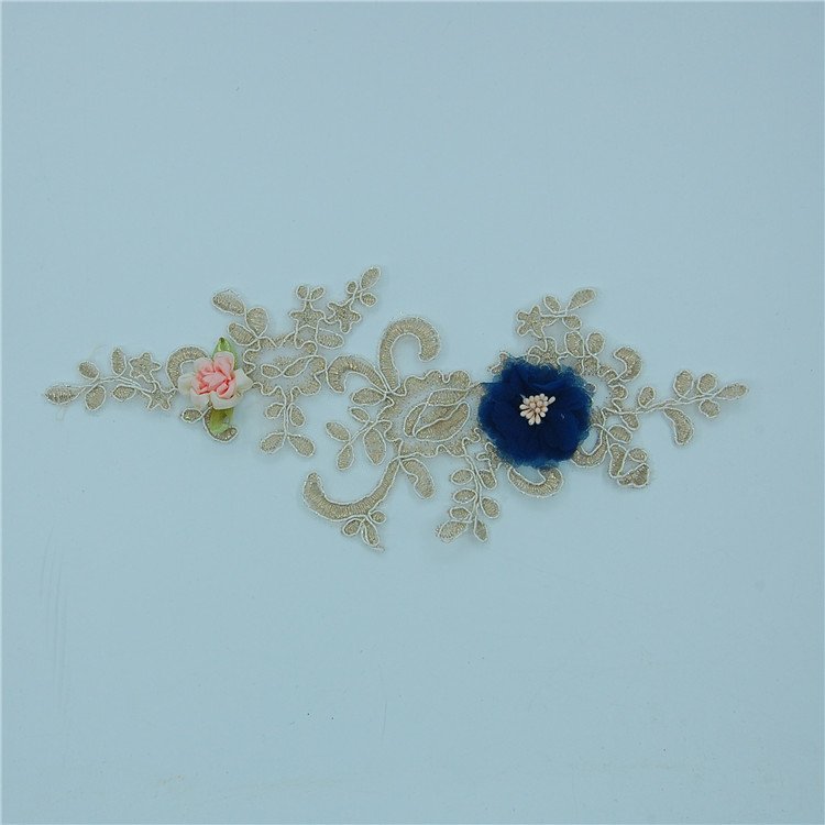 Embroidered Lace Fabric Patches For Clothing HGE033